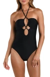 L'agence Shiva Cutout One-piece Swimsuit In Black