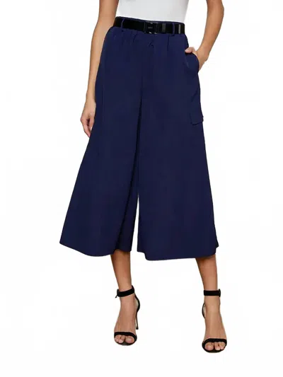 L'agence Shoda Cropped Wide-leg Pant In Midnight In Blue