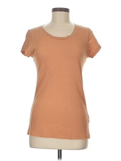 Pre-owned L'agence Short Sleeve T-shirt In Brown