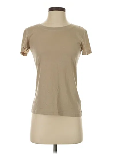 Pre-owned L'agence Short Sleeve T-shirt In Tan