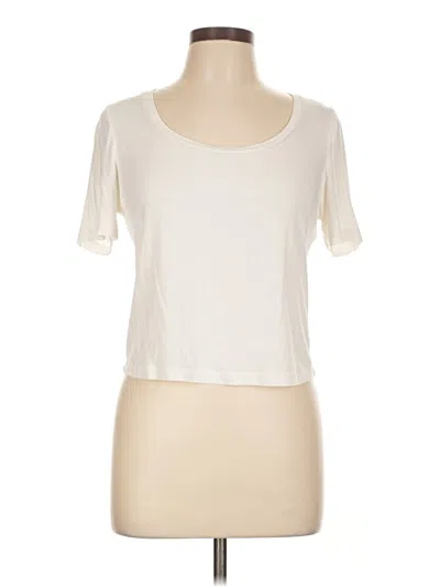 Pre-owned L'agence Short Sleeve T-shirt In White