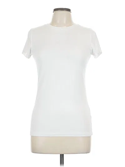 Pre-owned L'agence Short Sleeve Turtleneck In White