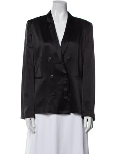 Pre-owned L'agence Silk Blazer In Black