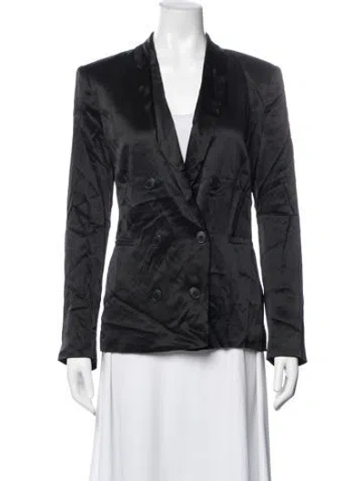Pre-owned L'agence Silk Blazer In Black