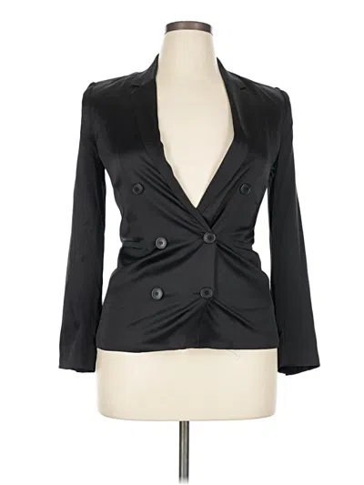 L'agence Silk Blazer Jacket In Black