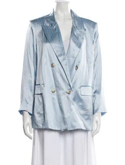 Pre-owned L'agence Silk Blazer W/ Tags In Blue
