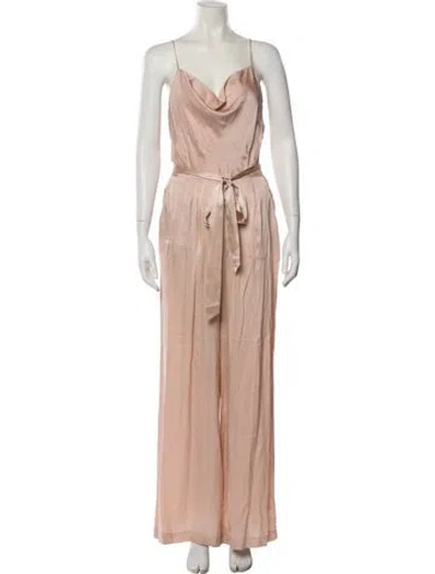 Pre-owned L'agence Silk Cowl Neck Jumpsuit In Multi