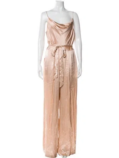 Pre-owned L'agence Silk Cowl Neck Jumpsuit W/ Tags In Pink