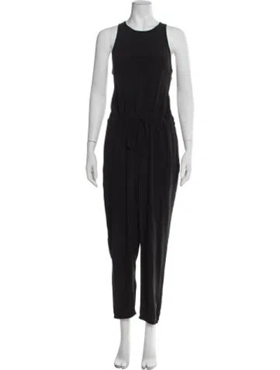 Pre-owned L'agence Silk Crew Neck Jumpsuit In Black