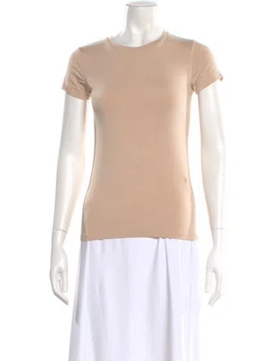 Pre-owned L'agence Silk Crew Neck T-shirt In Neutral