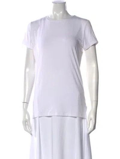 Pre-owned L'agence Silk Crew Neck T-shirt In White
