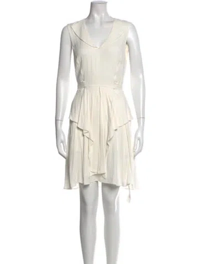 Pre-owned L'agence Silk Dress In White