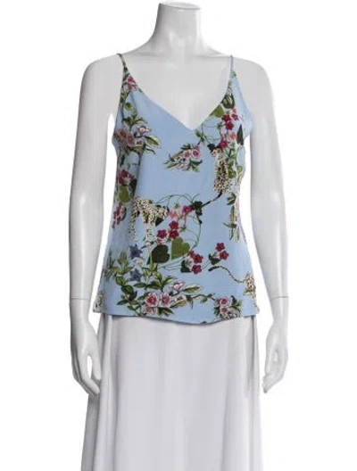 Pre-owned L'agence Silk Floral Print Blouse In Multi