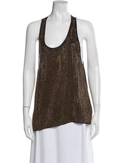 Pre-owned L'agence Silk Graphic Print Top
