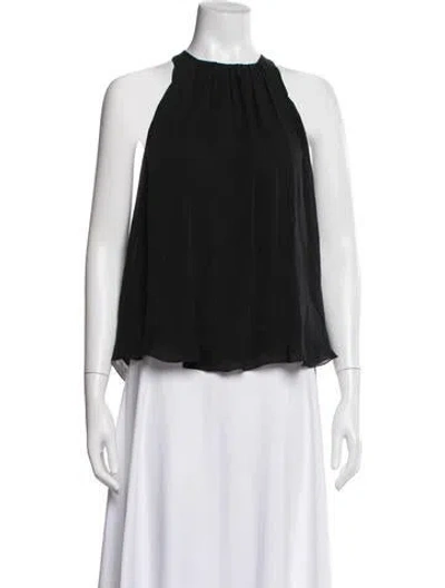 Pre-owned L'agence Silk Halterneck Top In Black