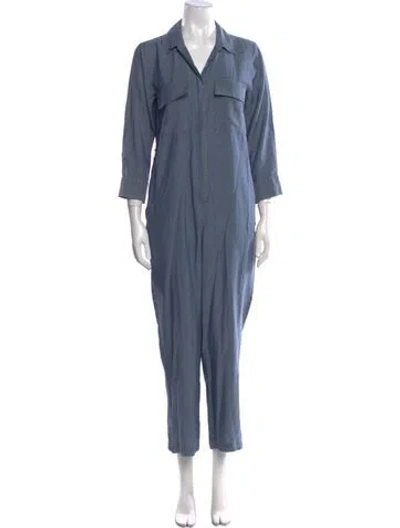Pre-owned L'agence Silk Jumpsuit In Blue