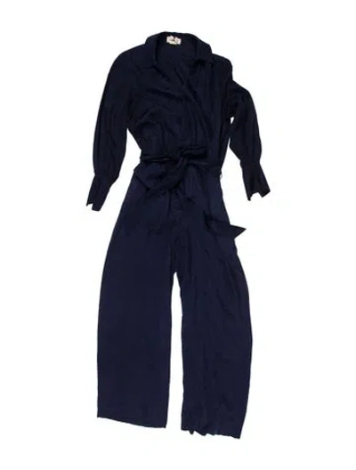 Pre-owned L'agence Silk Jumpsuit In Blue