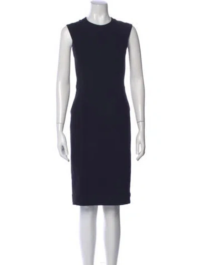 Pre-owned L'agence Silk Knee-length Dress In Black