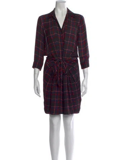 Pre-owned L'agence Silk Knee-length Dress In Black