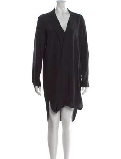 Pre-owned L'agence Silk Knee-length Dress In Black