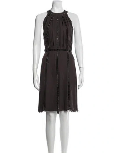 Pre-owned L'agence Silk Knee-length Dress In Black