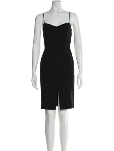 Pre-owned L'agence Silk Knee-length Dress In Black
