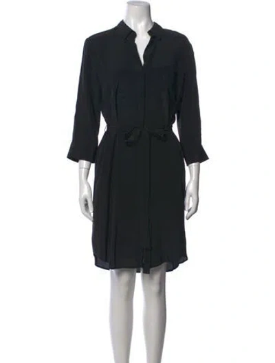 Pre-owned L'agence Silk Knee-length Dress In Black
