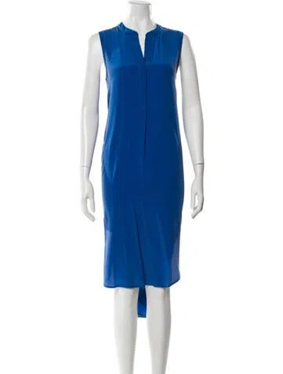 Pre-owned L'agence Silk Knee-length Dress In Blue