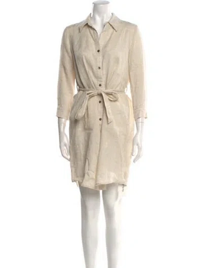 Pre-owned L'agence Silk Knee-length Dress In Neutral