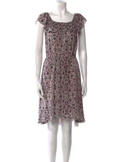 Pre-owned L'agence Silk Knee-length Dress In Purple