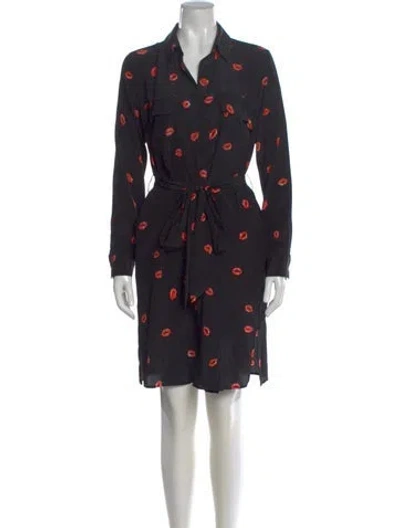 Pre-owned L'agence Silk Knee-length Dress In Red