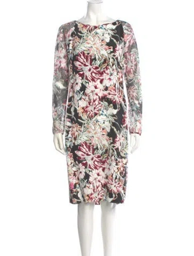 Pre-owned L'agence Silk Knee-length Dress In White