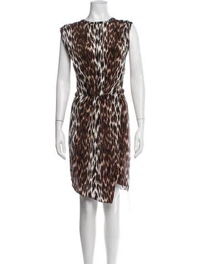 Pre-owned L'agence Silk Knee-length Dress In White