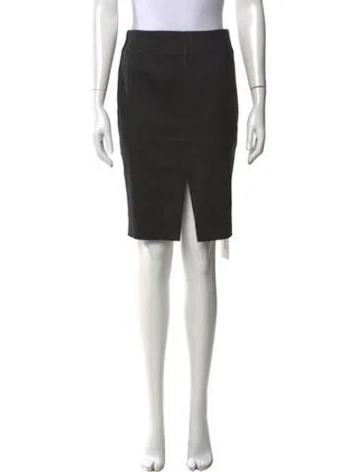 Pre-owned L'agence Silk Knee-length Skirt In Black