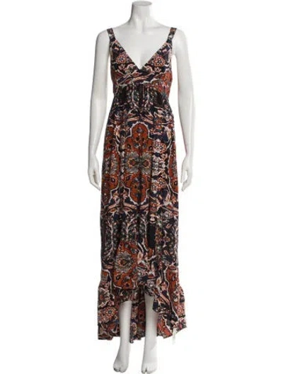Pre-owned L'agence Silk Long Dress In Black
