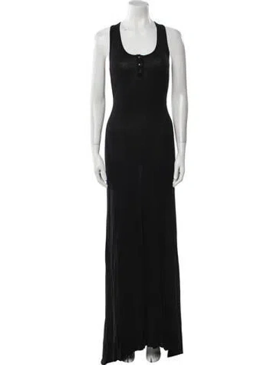 Pre-owned L'agence Silk Long Dress In Blue