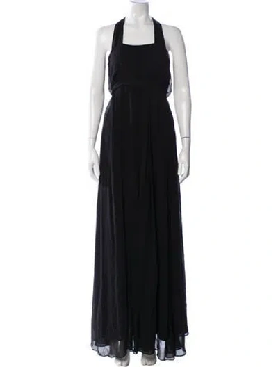 Pre-owned L'agence Silk Long Dress In Brown