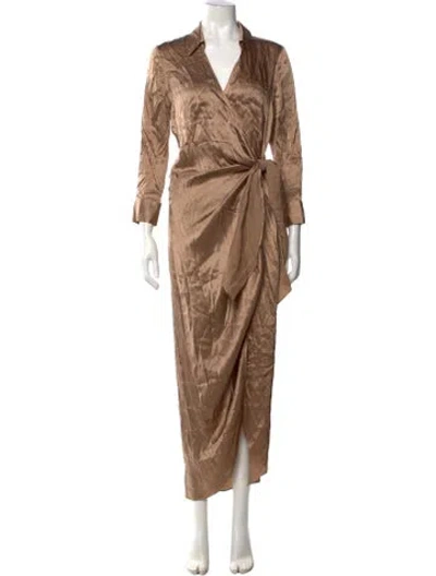 Pre-owned L'agence Silk Long Dress In Multicolor