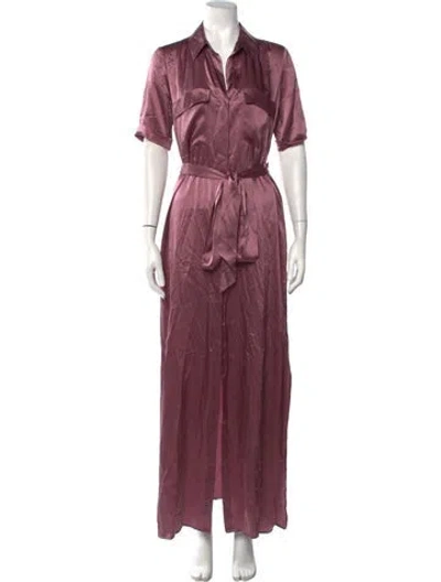 Pre-owned L'agence Silk Long Dress In Pink