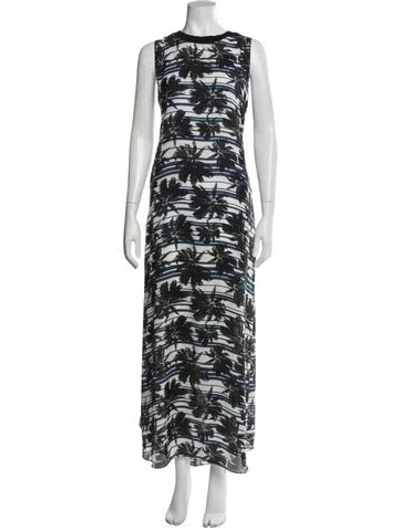 Pre-owned L'agence Silk Long Dress In White