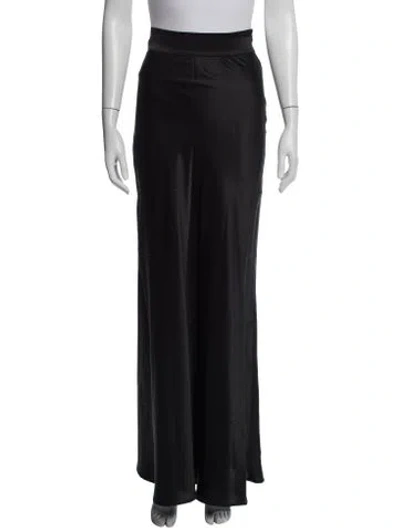 Pre-owned L'agence Silk Long Skirt In Black