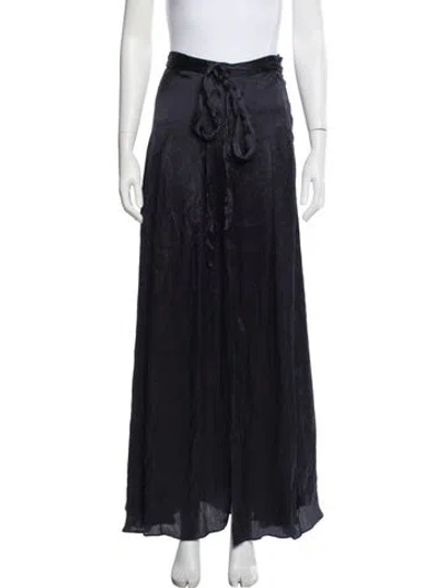 Pre-owned L'agence Silk Long Skirt In Blue
