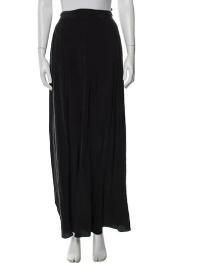 Pre-owned L'agence Silk Long Skirt In Gray
