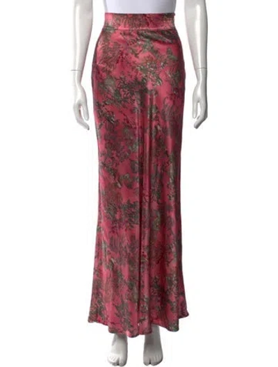 Pre-owned L'agence Silk Long Skirt W/ Tags In Pink