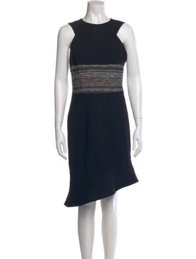 Pre-owned L'agence Silk Midi Length Dress In Black