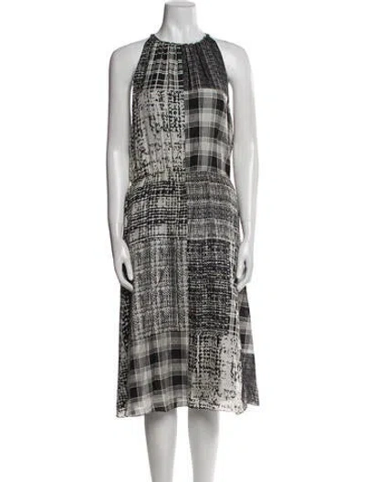 Pre-owned L'agence Silk Midi Length Dress In Black