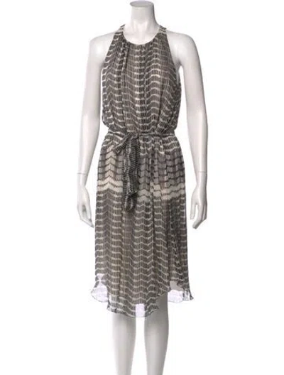 Pre-owned L'agence Silk Midi Length Dress In Black