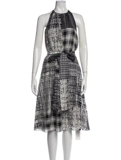 Pre-owned L'agence Silk Midi Length Dress In Black