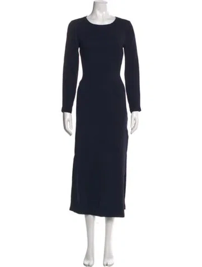 Pre-owned L'agence Silk Midi Length Dress In Blue