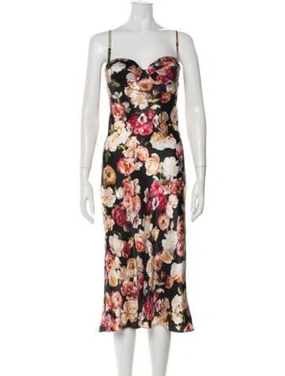 Pre-owned L'agence Silk Midi Length Dress W/ Tags In Red